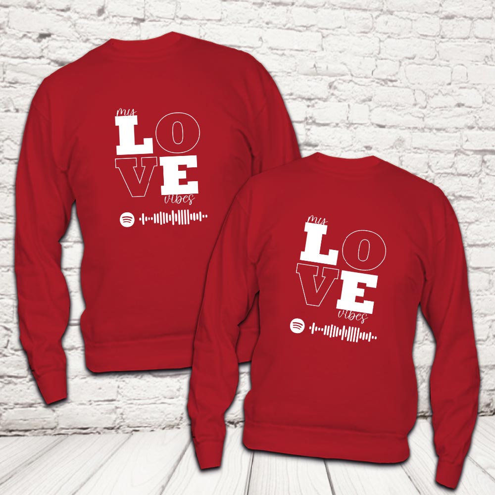 COPPIA FELPE ''spotify'' rosse