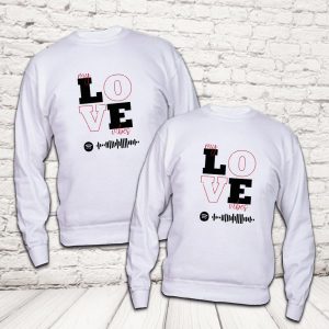 COPPIA FELPE ''spotify'' BIANCHE