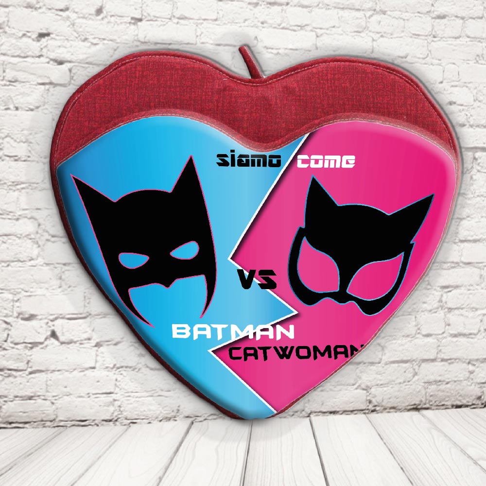 CUSCINO PORTA OGGETTI ''bat and cat''