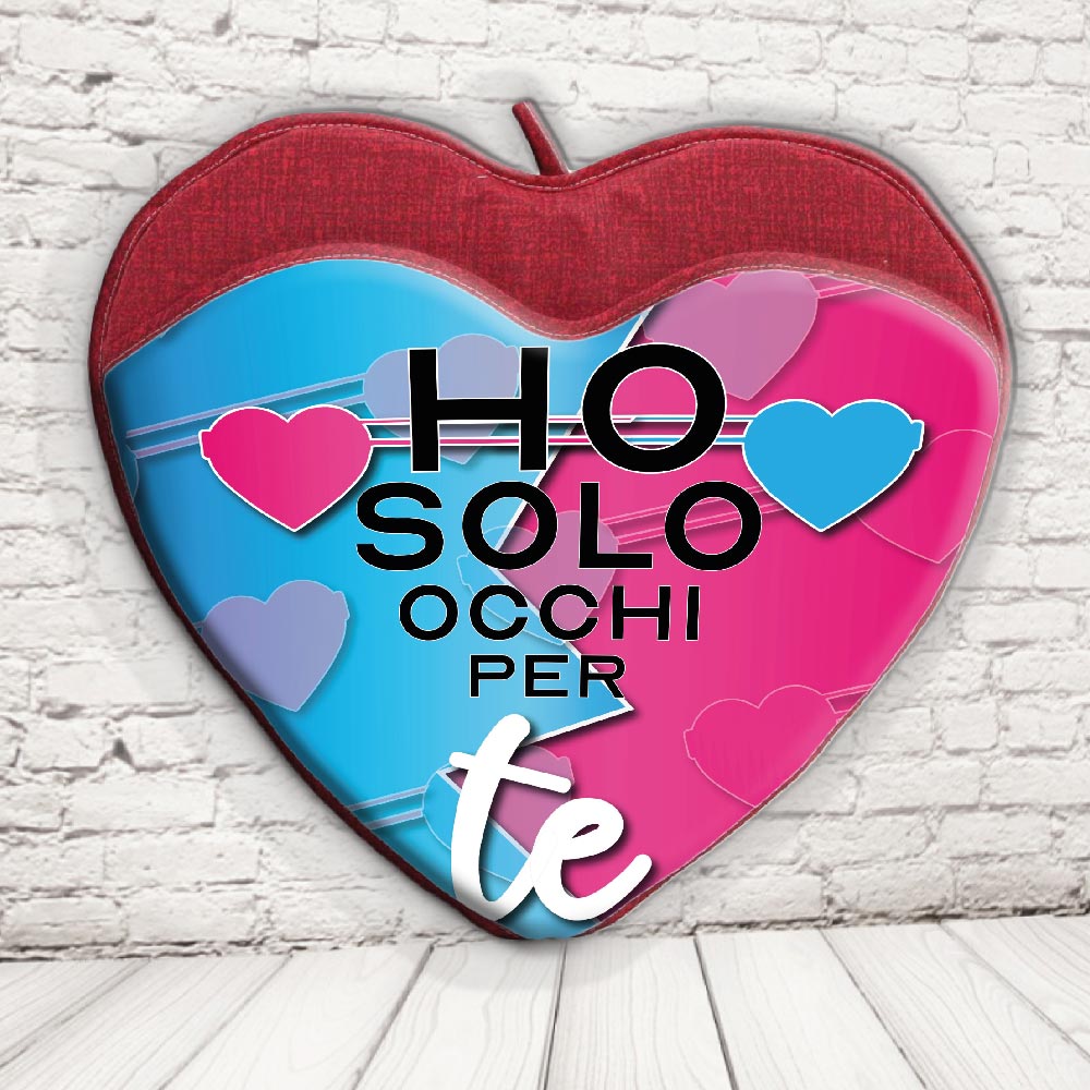 CUSCINO PORTA OGGETTI ''occhi solo per te''