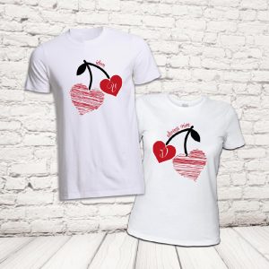 COPPIA T-SHIRT ''ALWAYS MINE'' BIANCHE