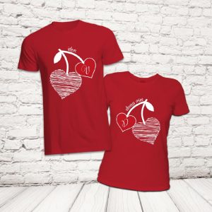 COPPIA T-SHIRT ''ALWAYS MINE'' ROSSE