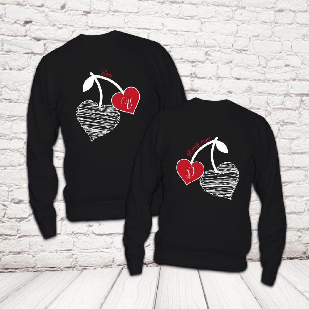 COPPIA FELPE ''ALWAYS MINE'' NERE