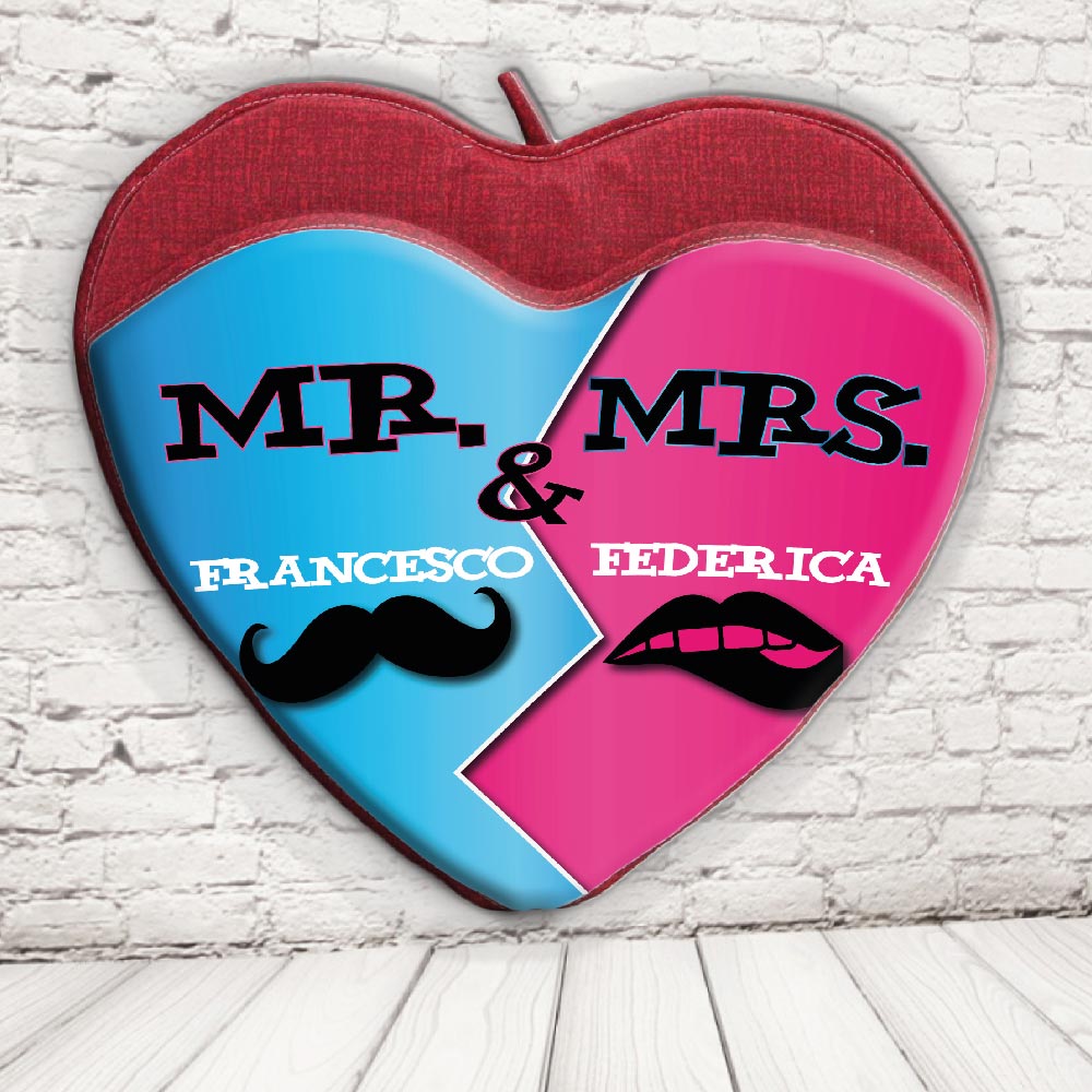 CUSCINO PORTA OGGETTI ''MR AND MRS BAFFI''