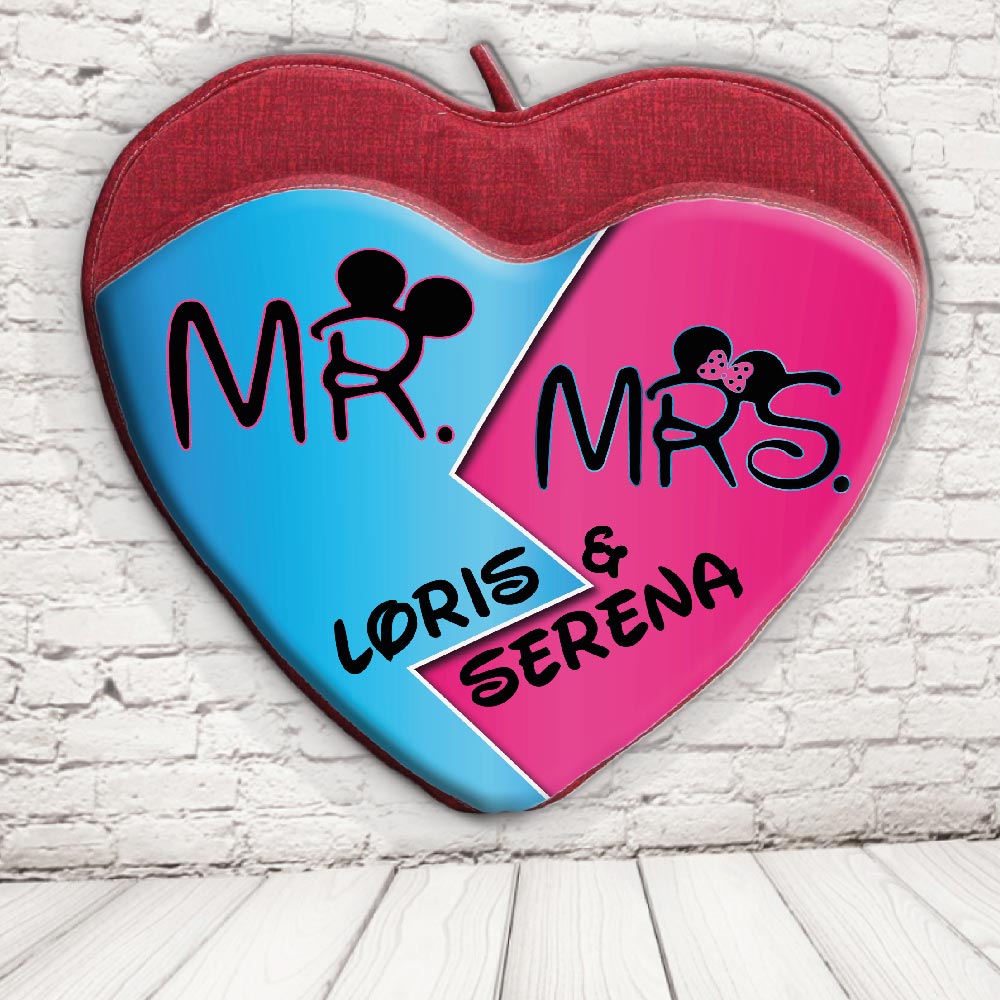 CUSCINO PORTA OGGETTI ''MR AND MRS TOPINI''