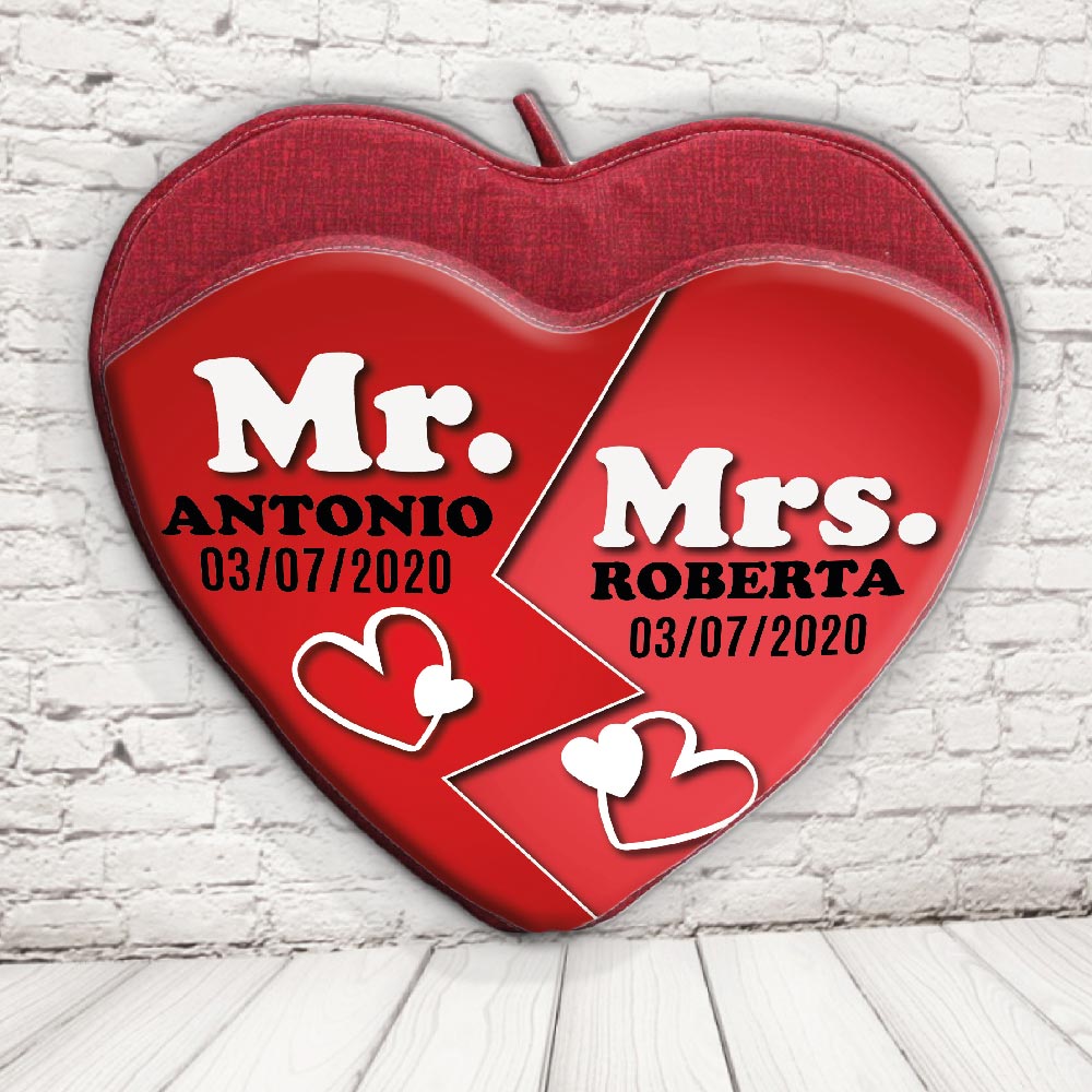 CUSCINO PORTA OGGETTI 'MR AND MRS DATA''