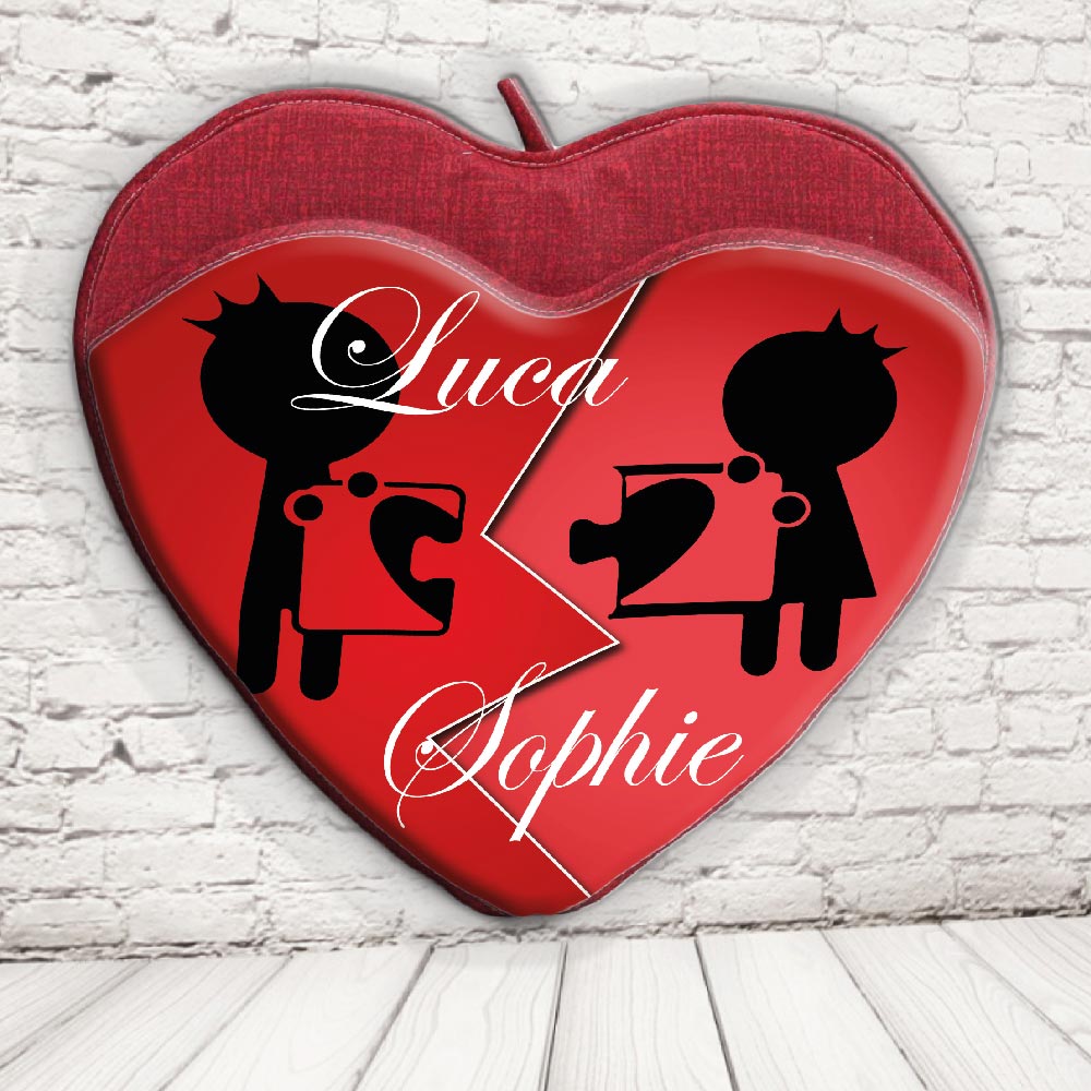 CUSCINO PORTA OGGETTI 'love puzzle''