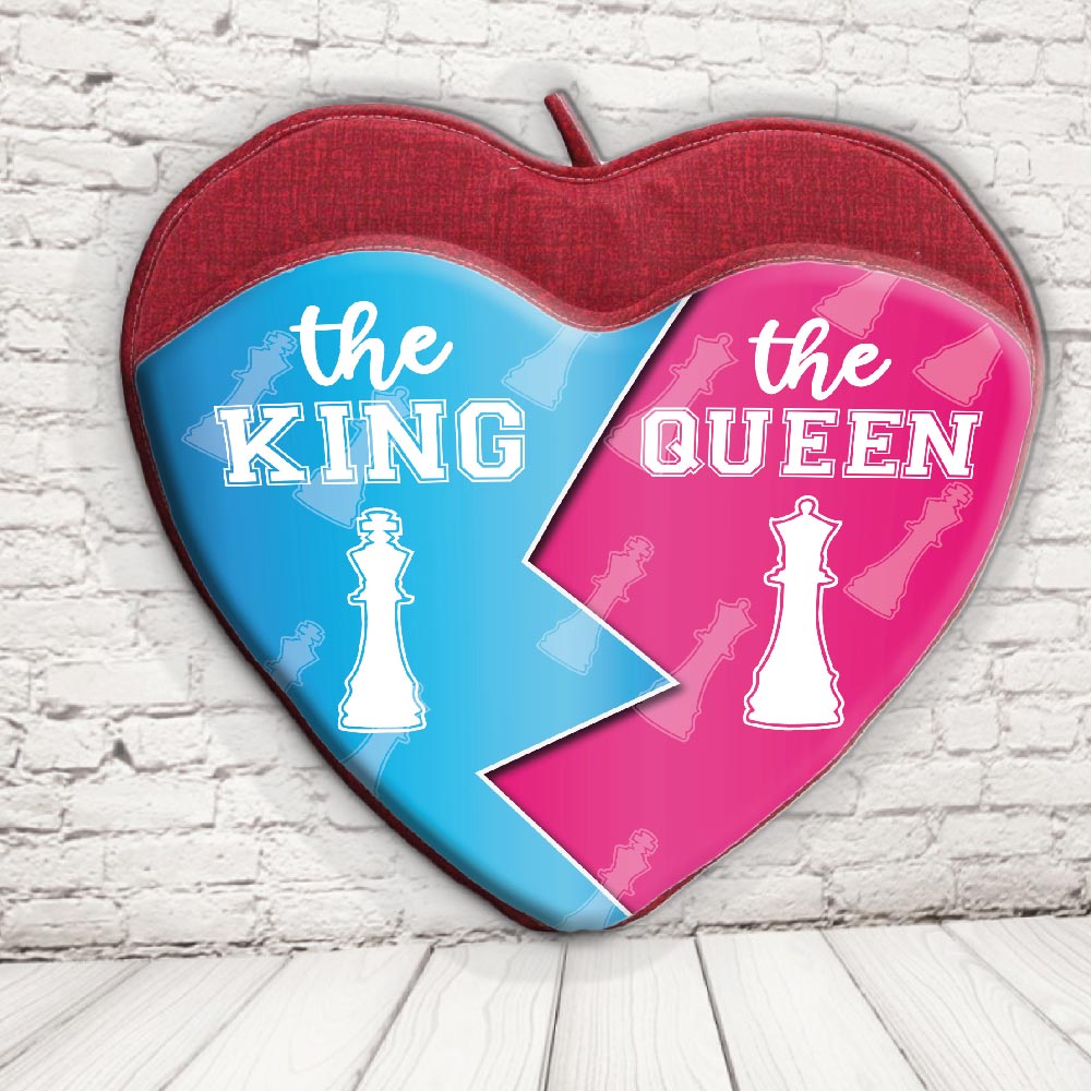 CUSCINO PORTA OGGETTI ''KING E QUEEN SCACCHI''