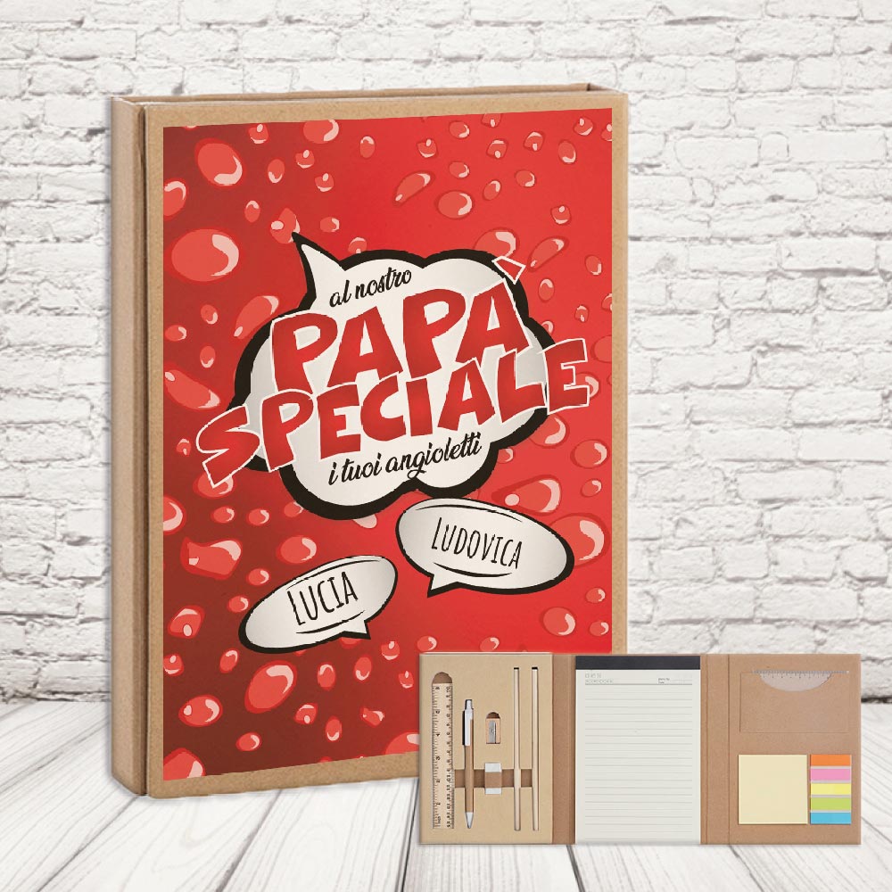 SET ECRU ''DAD VIGNETTE ROSSE''