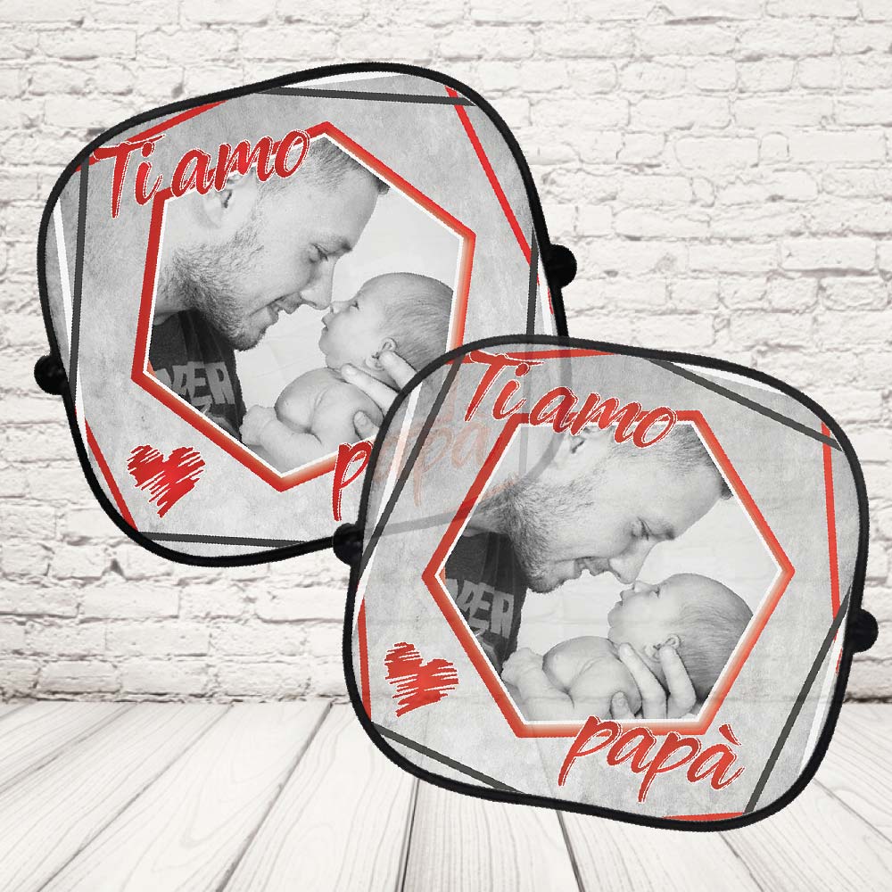 TENDINE ''TI AMO PAPA' CORNICE ROSSO''