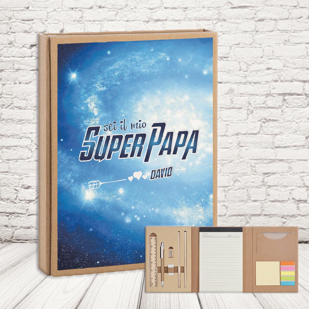 SET ECRU ''SUPER PAPA' STELLE''