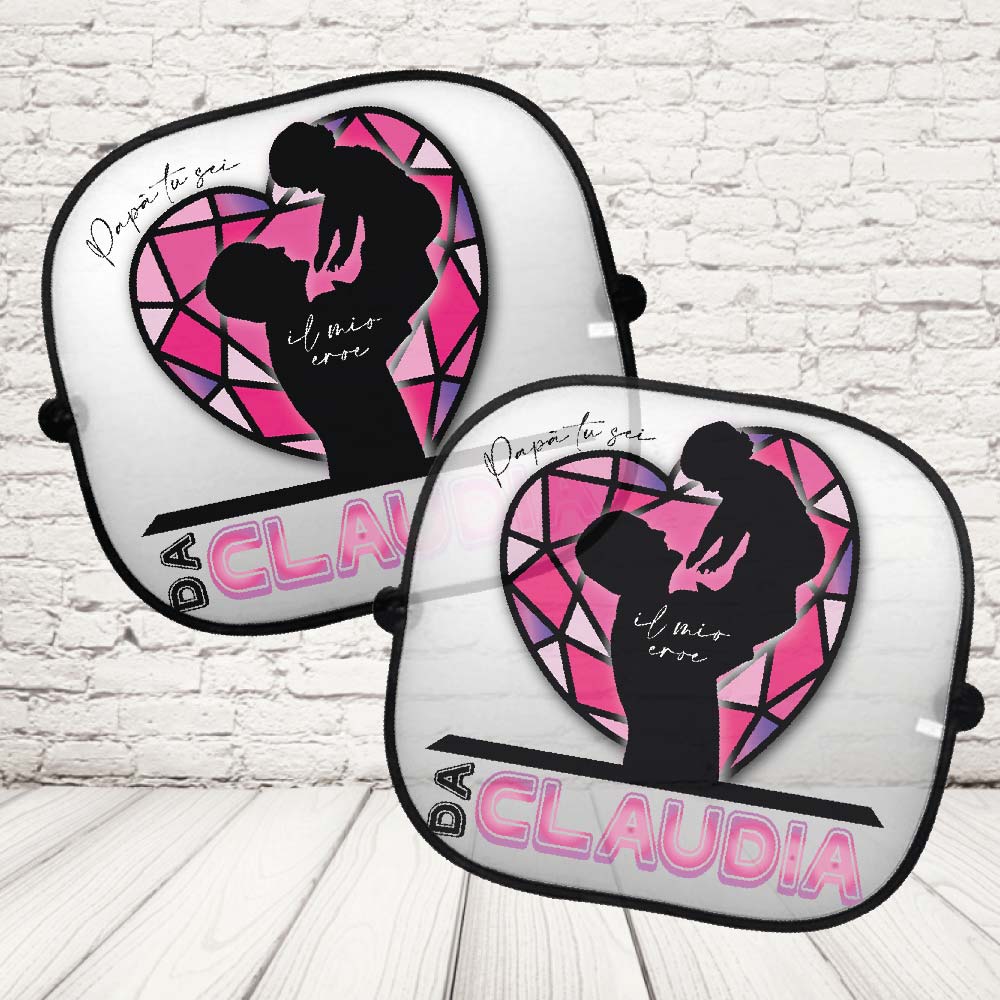 TENDINE ''DAD CUORE ROSA CRISTALLO''