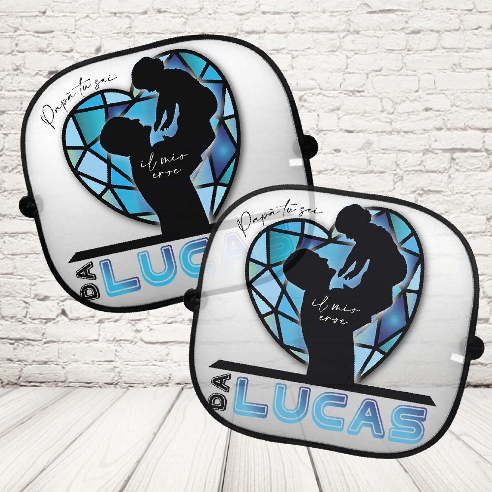 TENDINE ''DAD CUORE AZZURRO CRISTALLO''