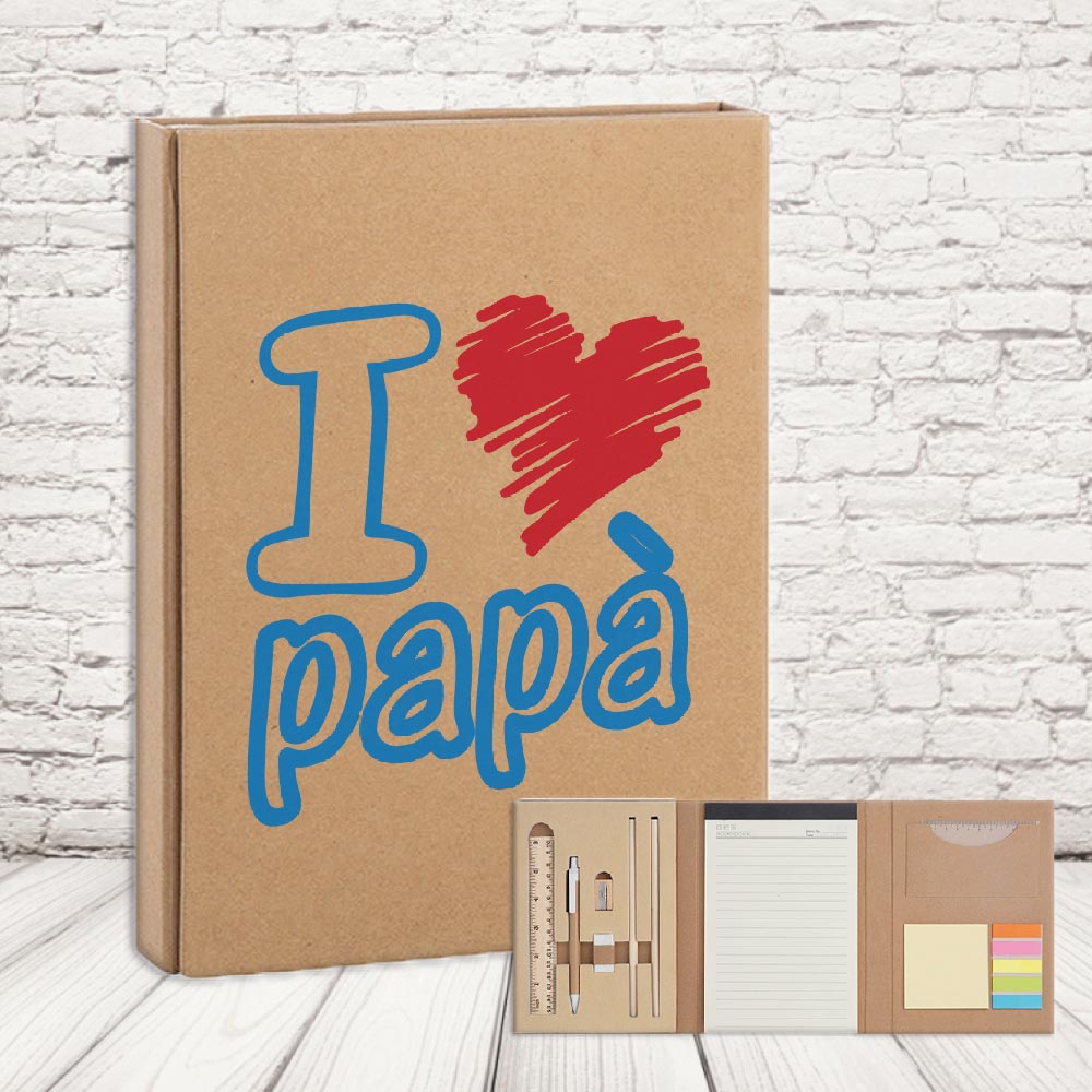 SET ECRU ''LOVE PAPA'''