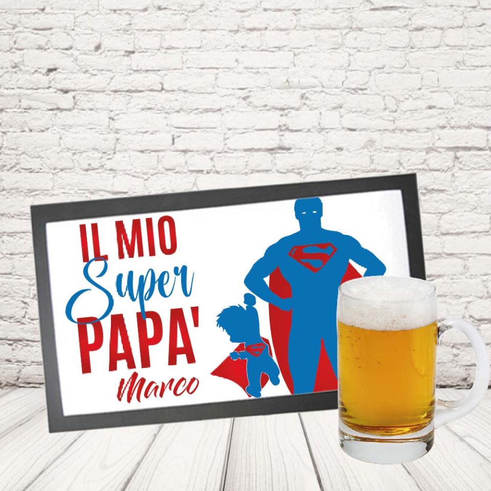 TAPPETINO BAR '' SUPEREROE DAD''