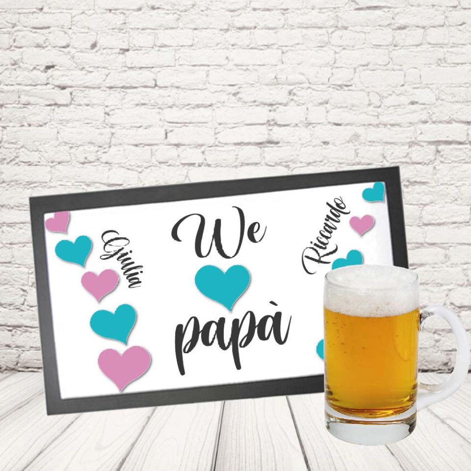 TAPPETINO BAR '' CUORICINI DAD''