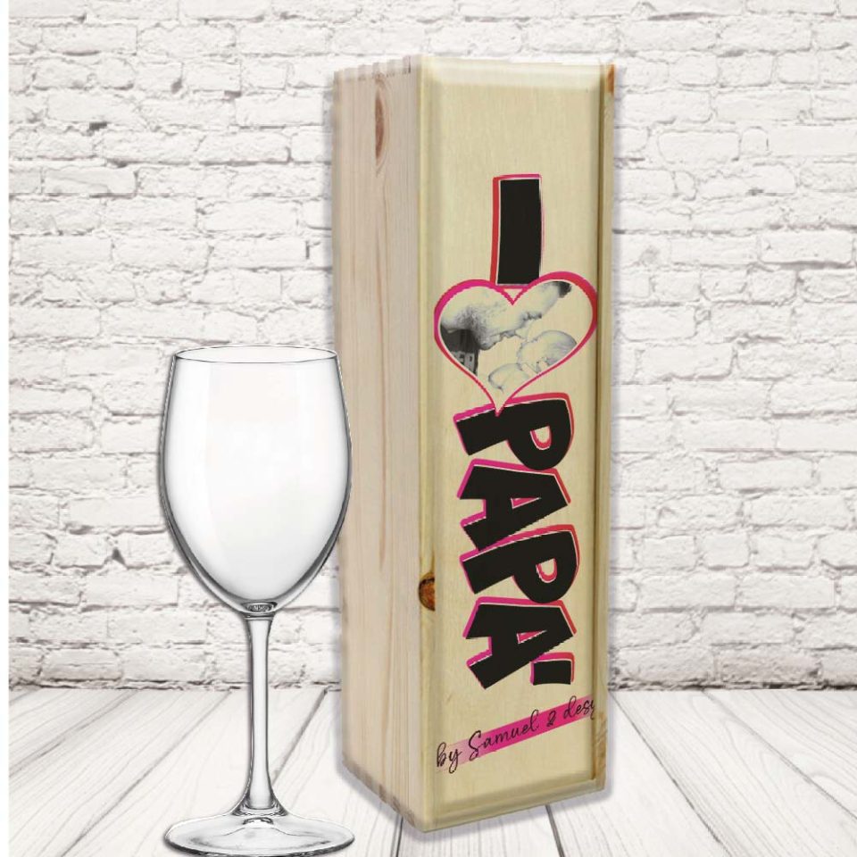 scrigno ''I LOVE DAD CUORE ROSA''