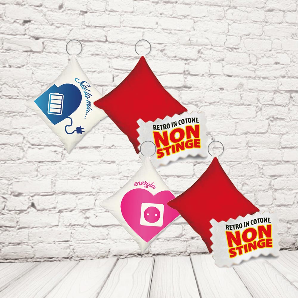 COPPIA CUSCINI MINI ''AMORE RICARICA''