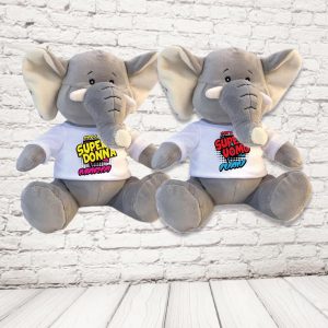 COPPIA PELUCHE '' UOMO E DONNA'' ELEFANTE