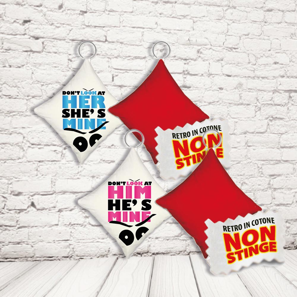 COPPIA CUSCINI MINI ''DONT LOOK''