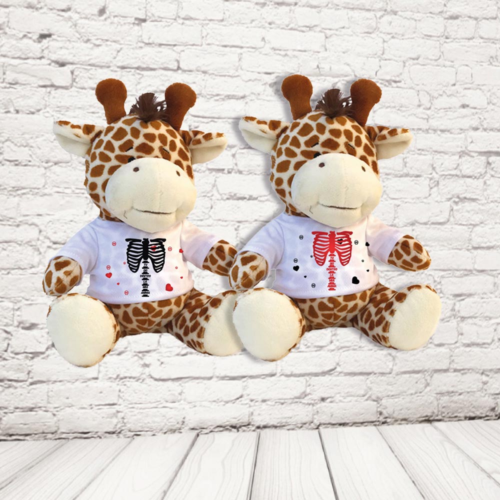 COPPIA PELUCHE ''DENTRO L'ANIMA'' GIRAFFA