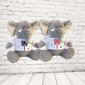 COPPIA PELUCHE ''DENTRO L'ANIMA'' ELEFANTE