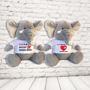 COPPIA PELUCHE ''PEZZO MANCANTE'' ELEFANTE