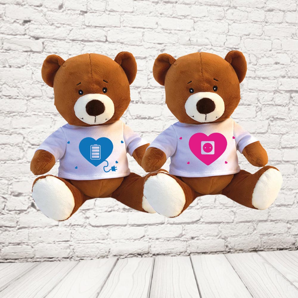 COPPIA PELUCHE ''amore ricarica'' ORSO