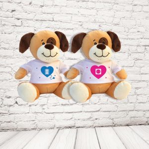 COPPIA PELUCHE ''amore ricarica'' CANE