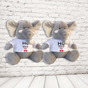 COPPIA PELUCHE ''solo occhi per te'' ELEFANTE