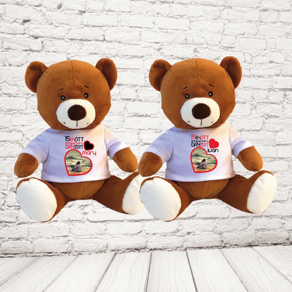COPPIA PELUCHE ''LOVE ANNIVERSARIO'' ORSO