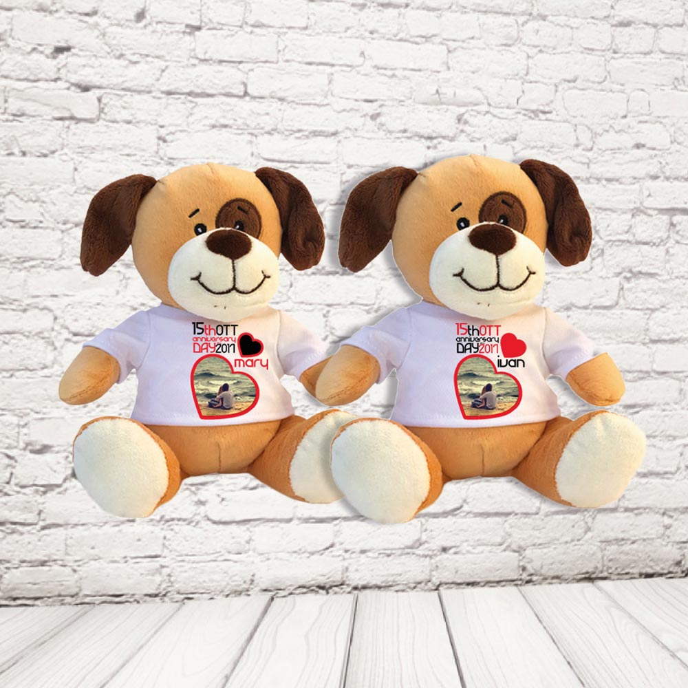 COPPIA PELUCHE ''LOVE ANNIVERSARIO'' CANE