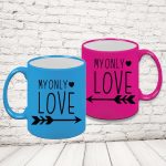 COPPIA TAZZE FLUO ''my only love''