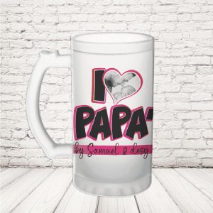 BOCCA ''I LOVE DAD ROSA'' VETRO
