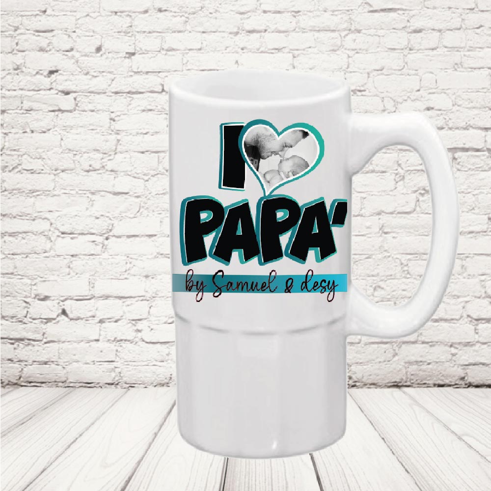 BOCCA ''I LOVE DAD AZZURRO'' CERAMICA