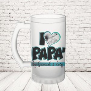 BOCCA ''I LOVE DAD AZZURRO'' VETRO