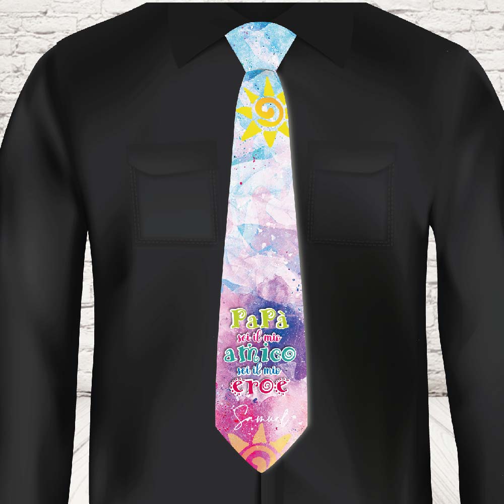 CRAVATTA ''DAD AMICO DAD EROE''