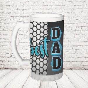 BOCCALE ''BEST DAD BLU'' VETRO