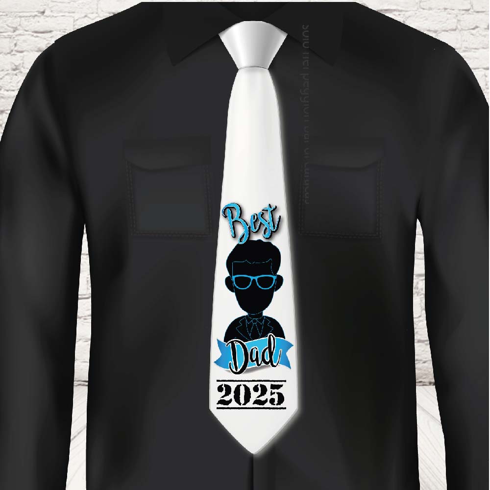 CRAVATTA ''BEST DAD OCCHIALI''