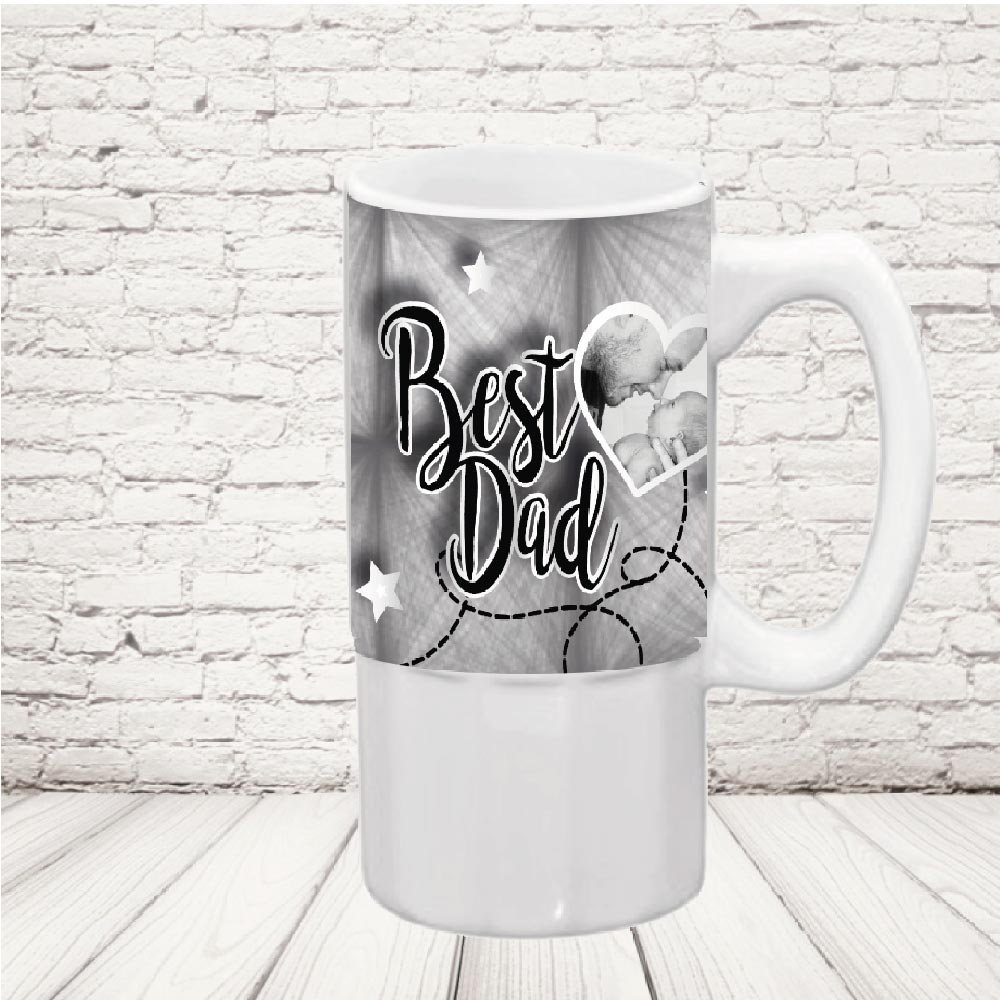 BOCCALE ''BEST DAD GRIGIO'' CERAMICA