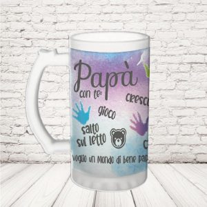 BOCCALE ''CON TE CRESCO'' VETRO