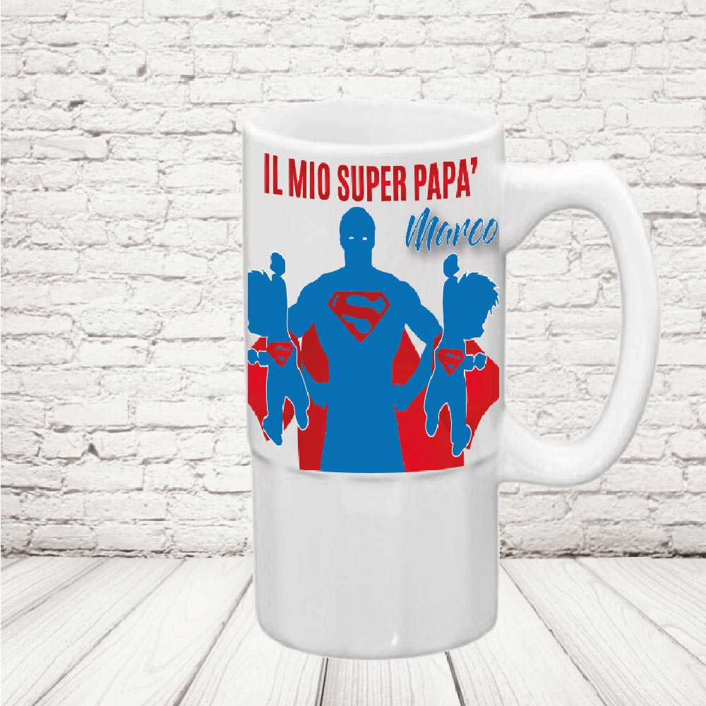 BOCCALE ''SUPER EROE '' CERAMICA