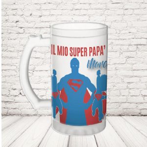 BOCCALE ''SUPER EROE '' VETRO