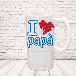 BOCCALE ''LOVE PAPA' CUORE'' CERAMICA