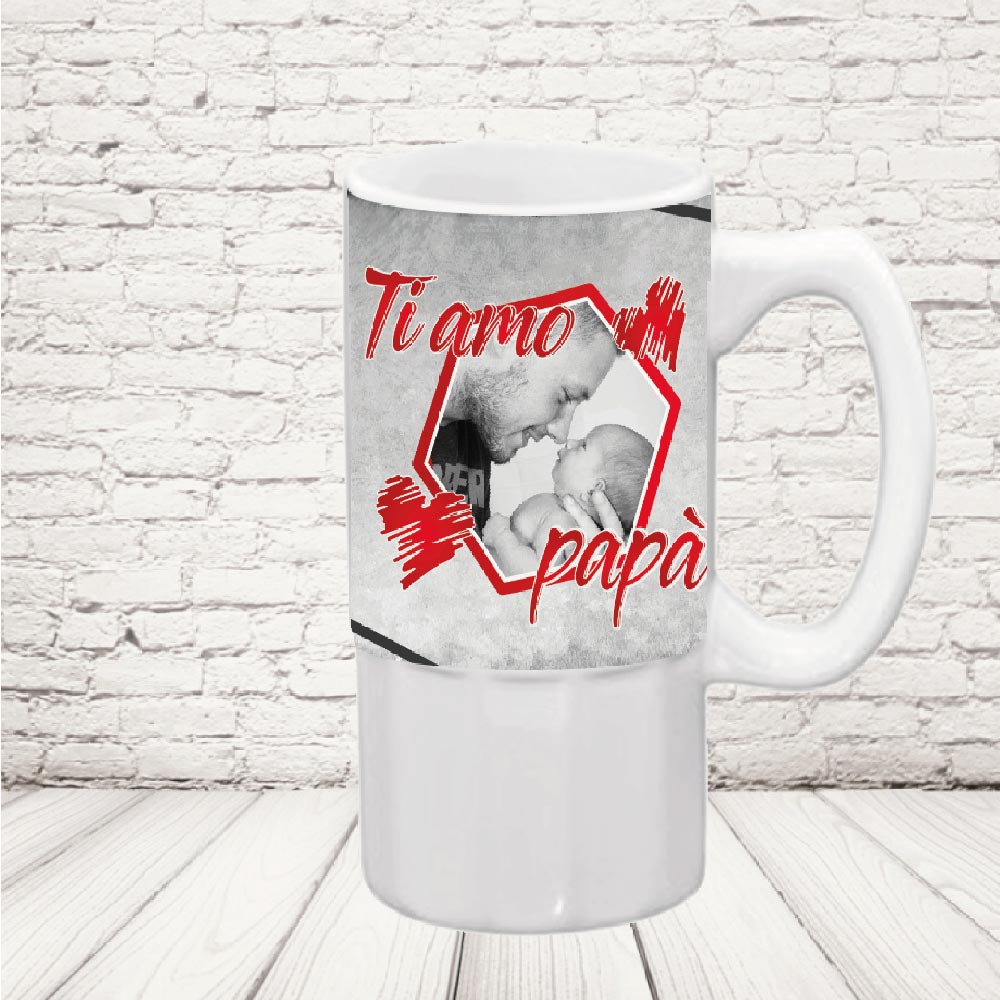 BOCCALE ''DAD CORNICE ROSSA'' CERAMICA