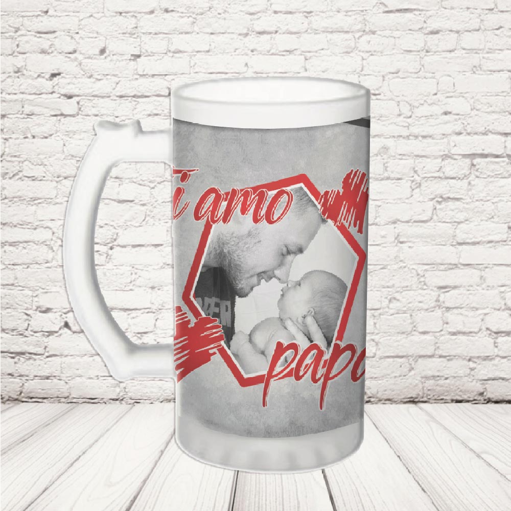 BOCCALE ''DAD CORNICE ROSSA'' VETRO