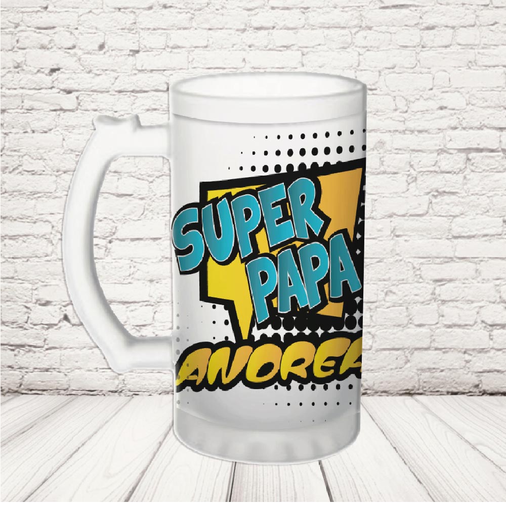 BOCCALE ''DAD comics'' VETRO S