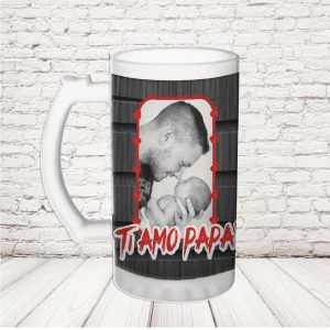 BOCCALE ''DAD FOTO ROSSA'' VETRO