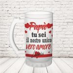 BOCCALE ''UNICO VERO AMORE'' VETRO