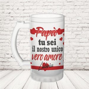 BOCCALE ''UNICO VERO AMORE'' VETRO